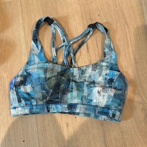 Lululemon Athletica Blue Racerback Sports Bra